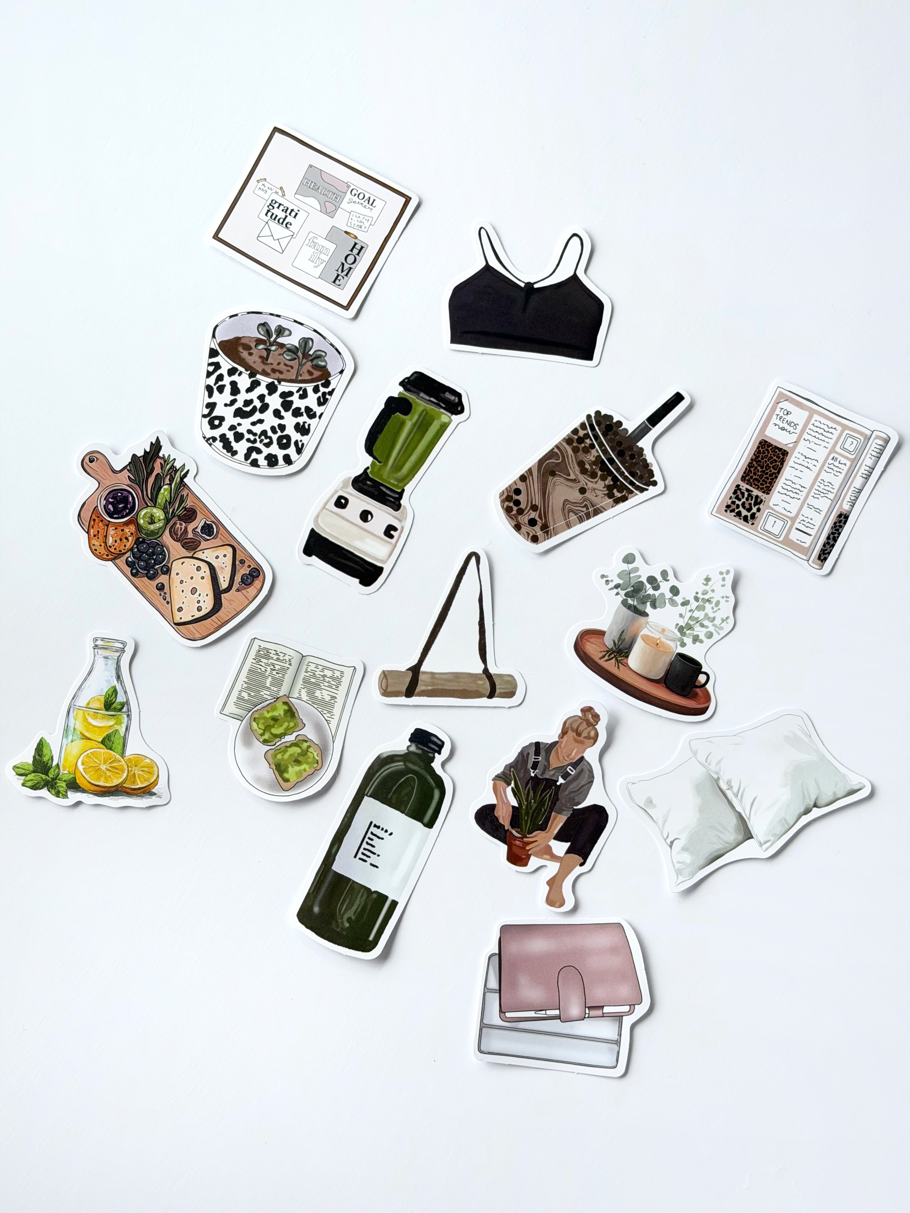 🌿 Home Wellness Sticker Set