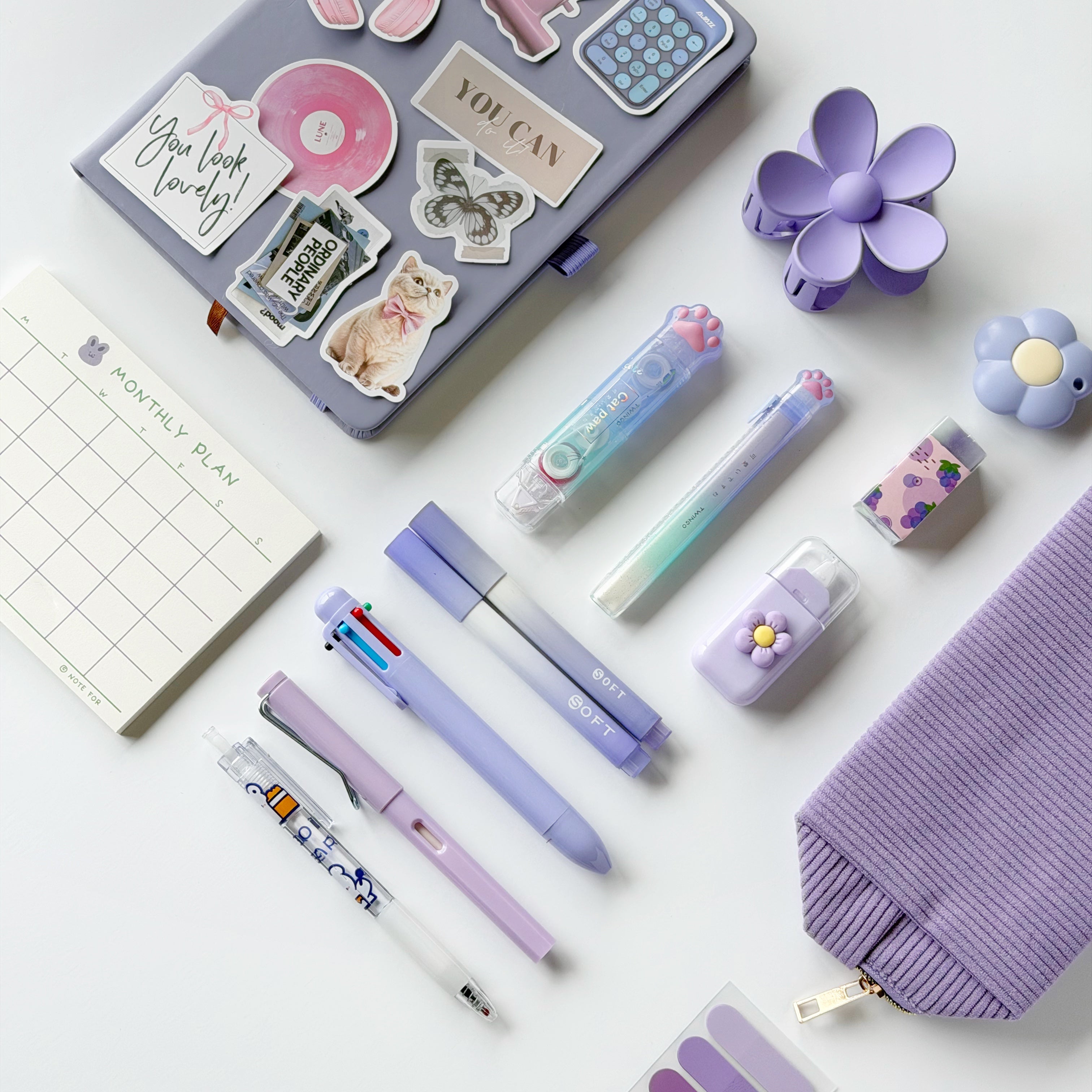 💜 Purple Stationery Set