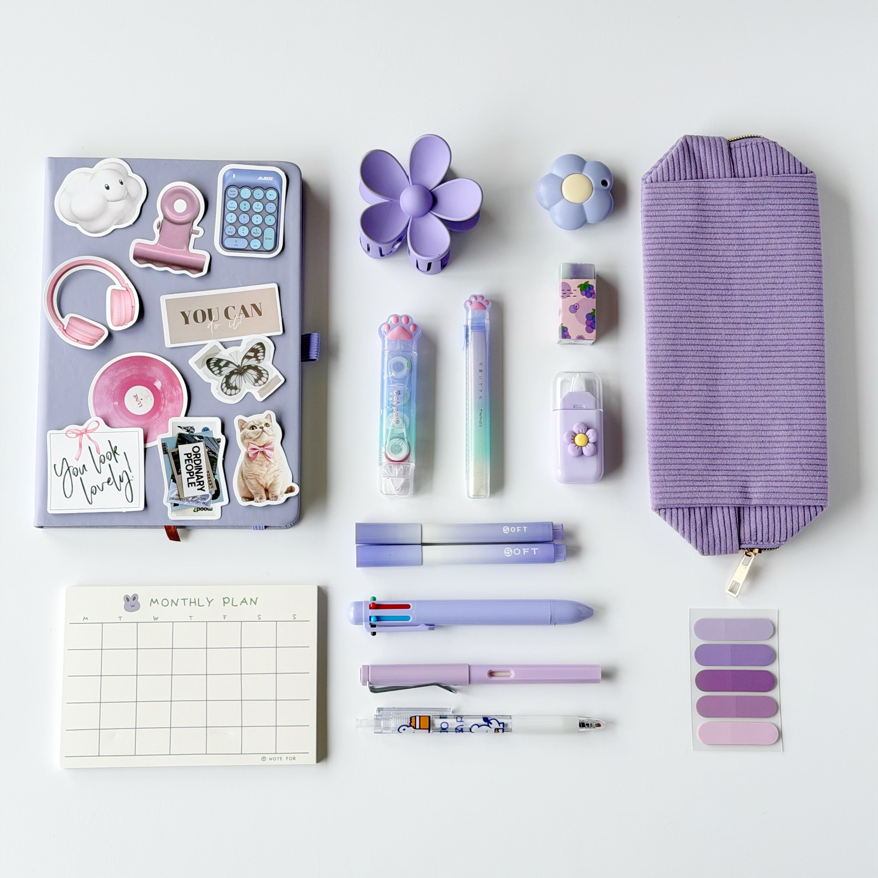💜 Purple Stationery Set