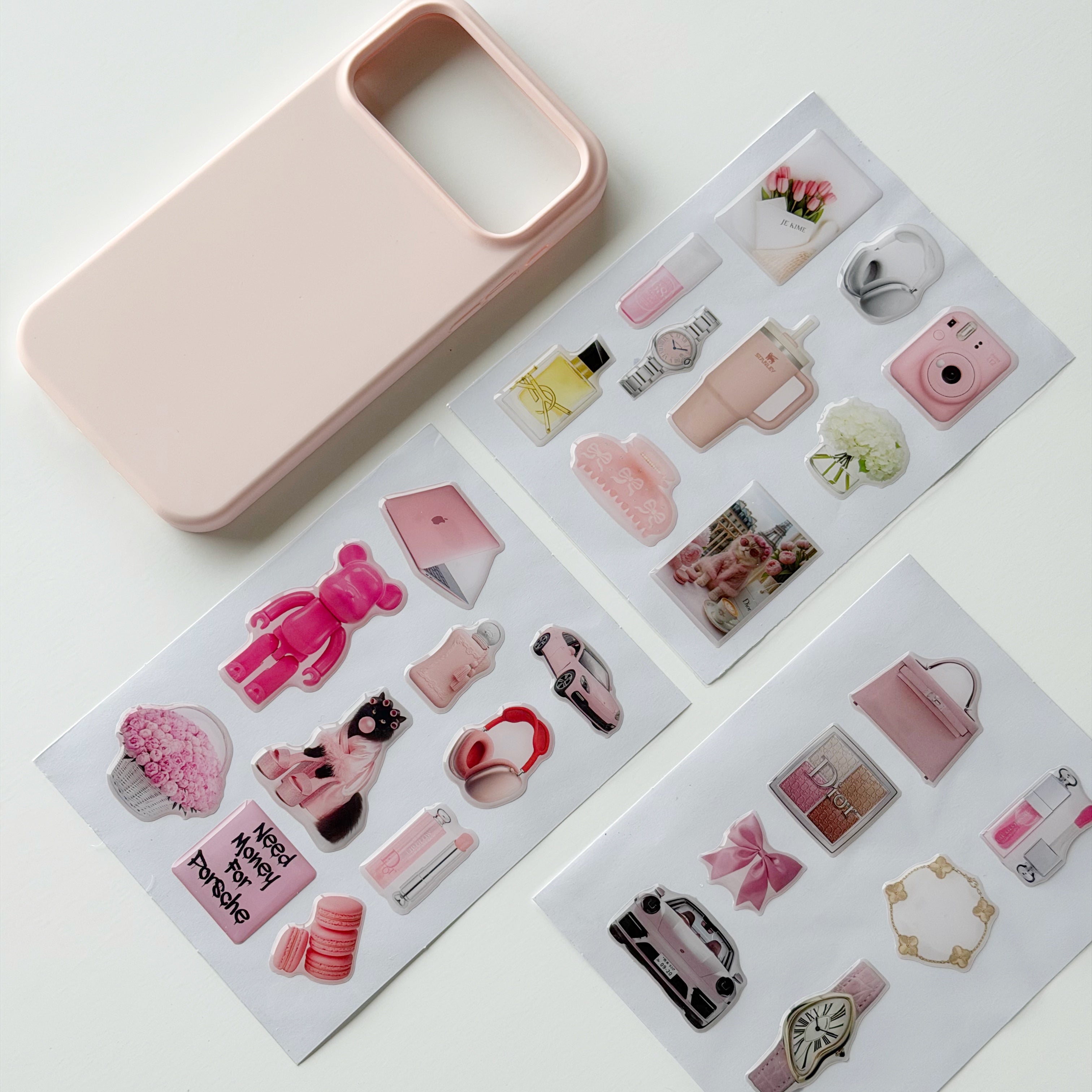 🌸 Pink Case and Sticker Set