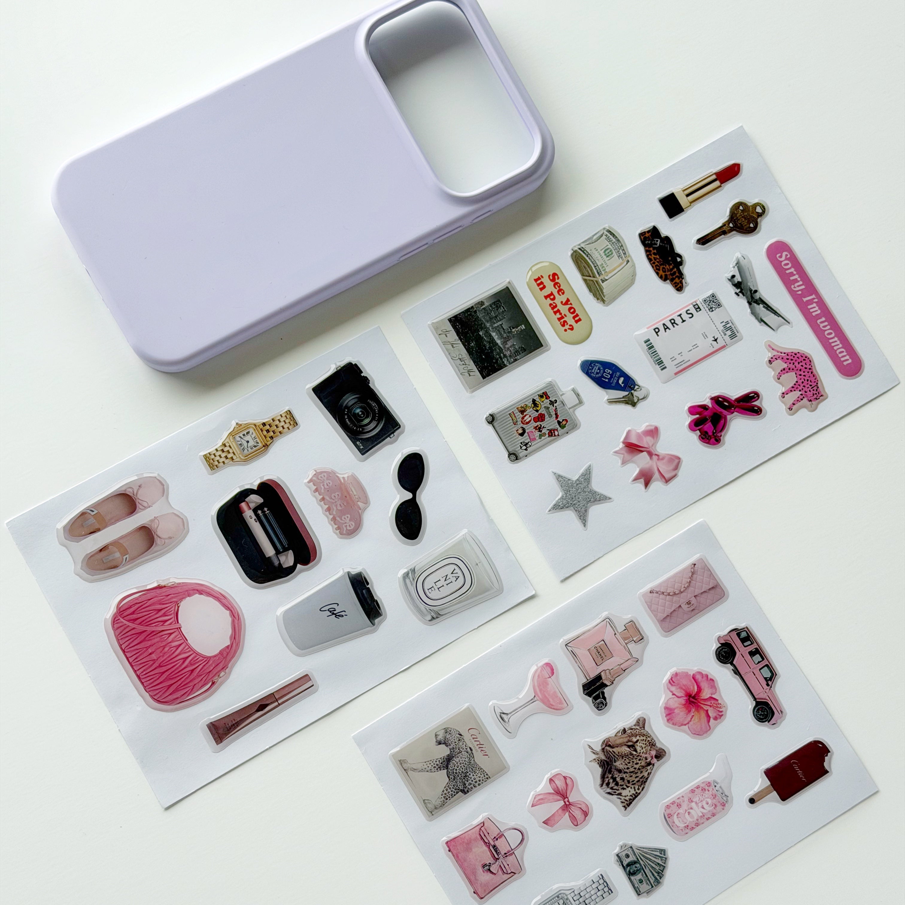 💜 Purple Case and Sticker Set