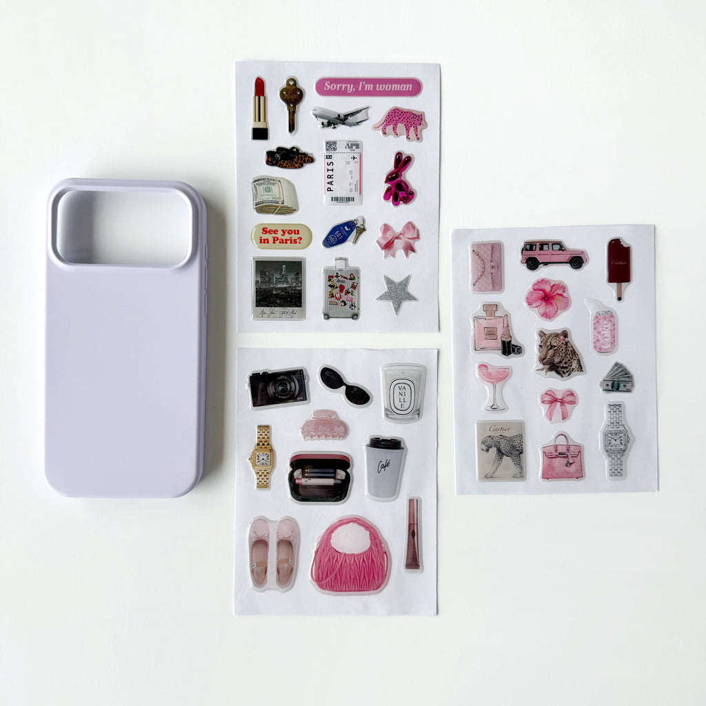 💜 Purple Case and Sticker Set