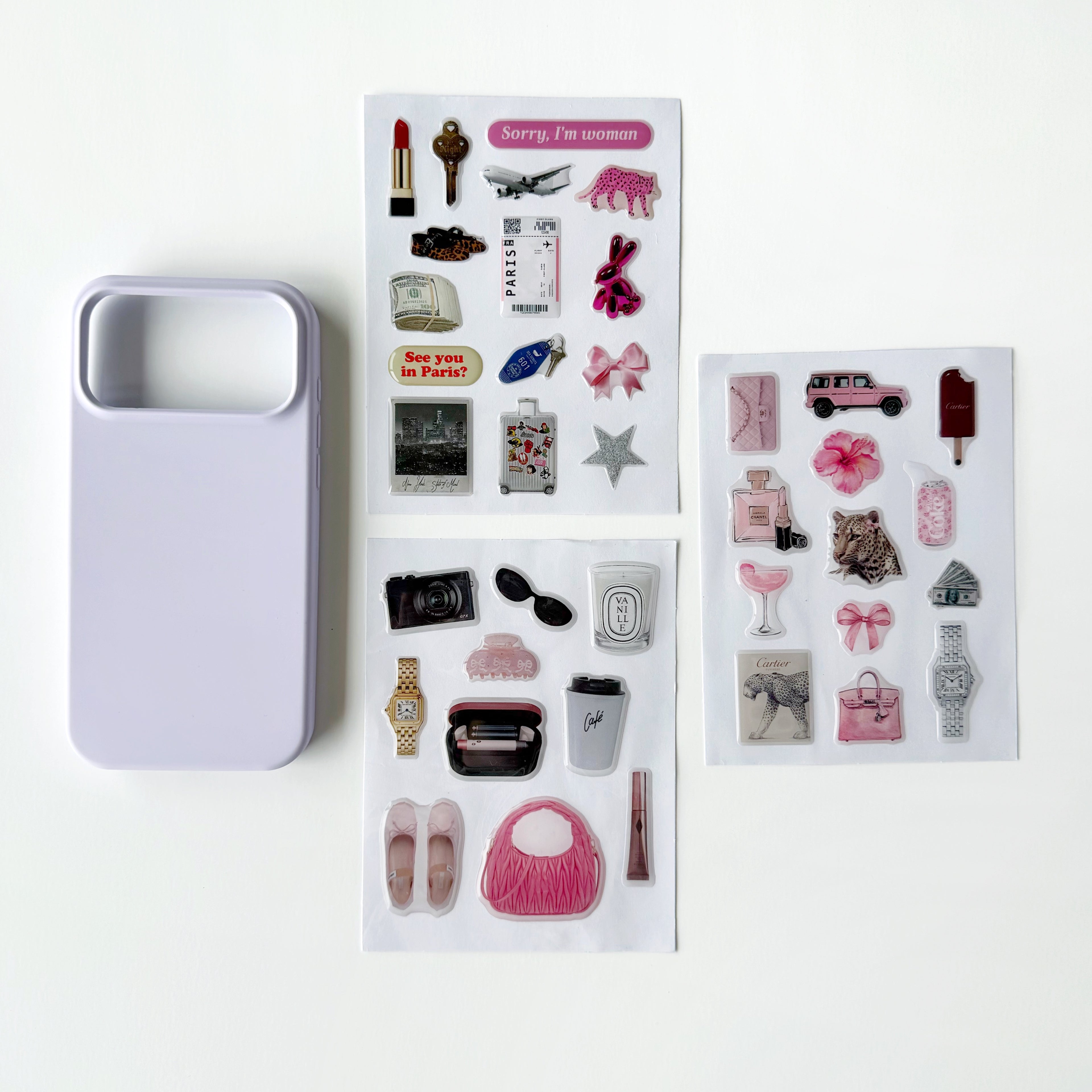 💜 Purple Case and Sticker Set