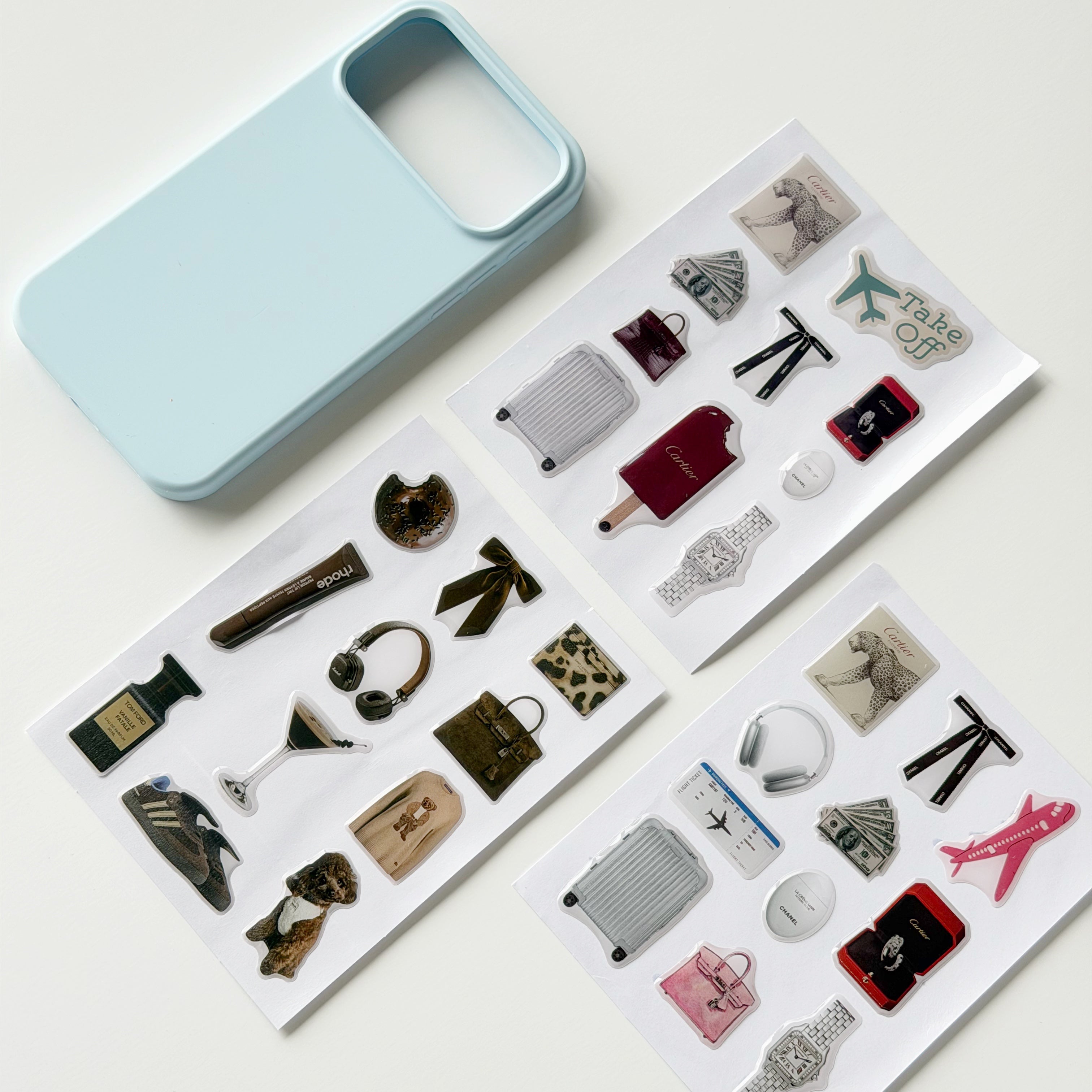 ✈️Blue Case and Sticker Set