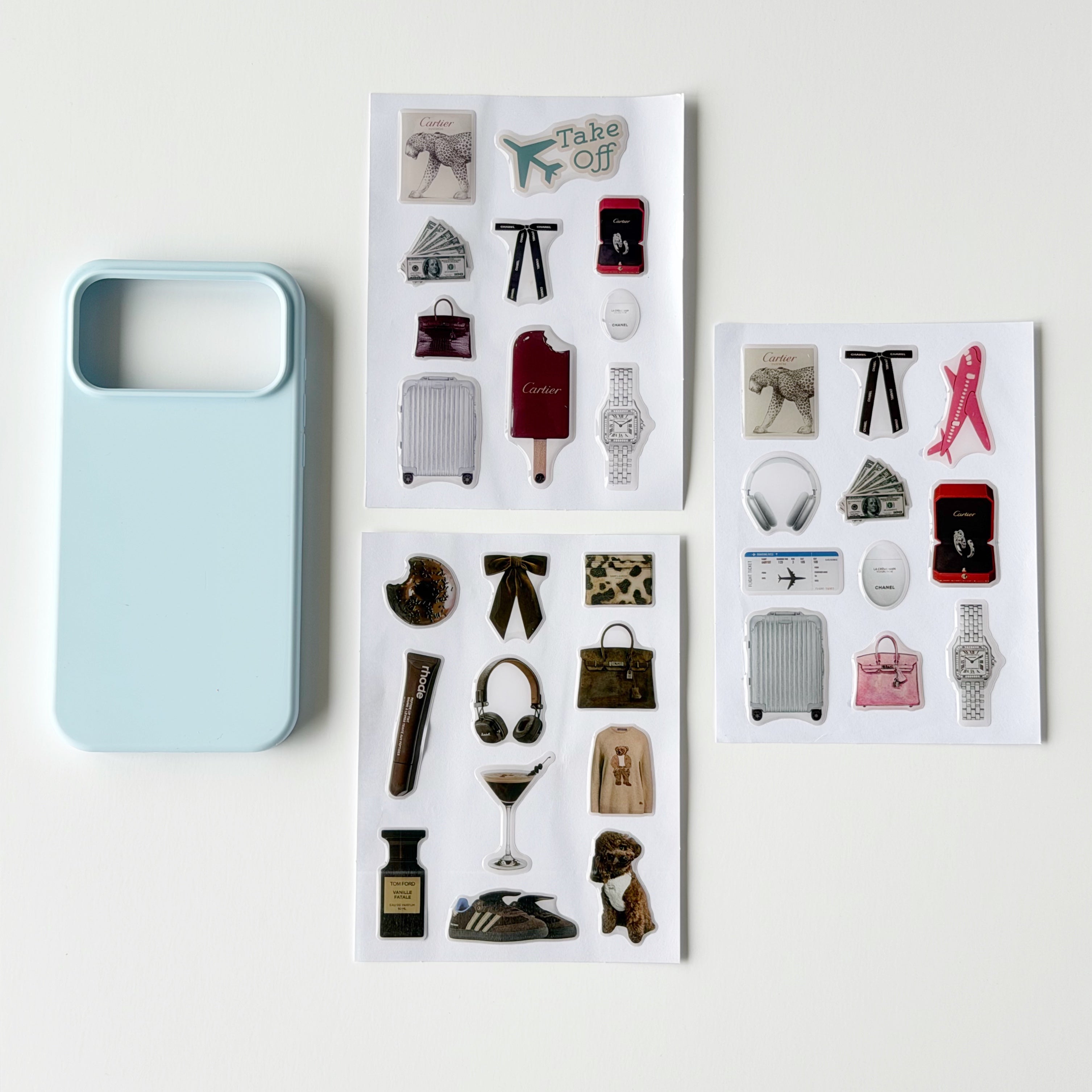 ✈️Blue Case and Sticker Set