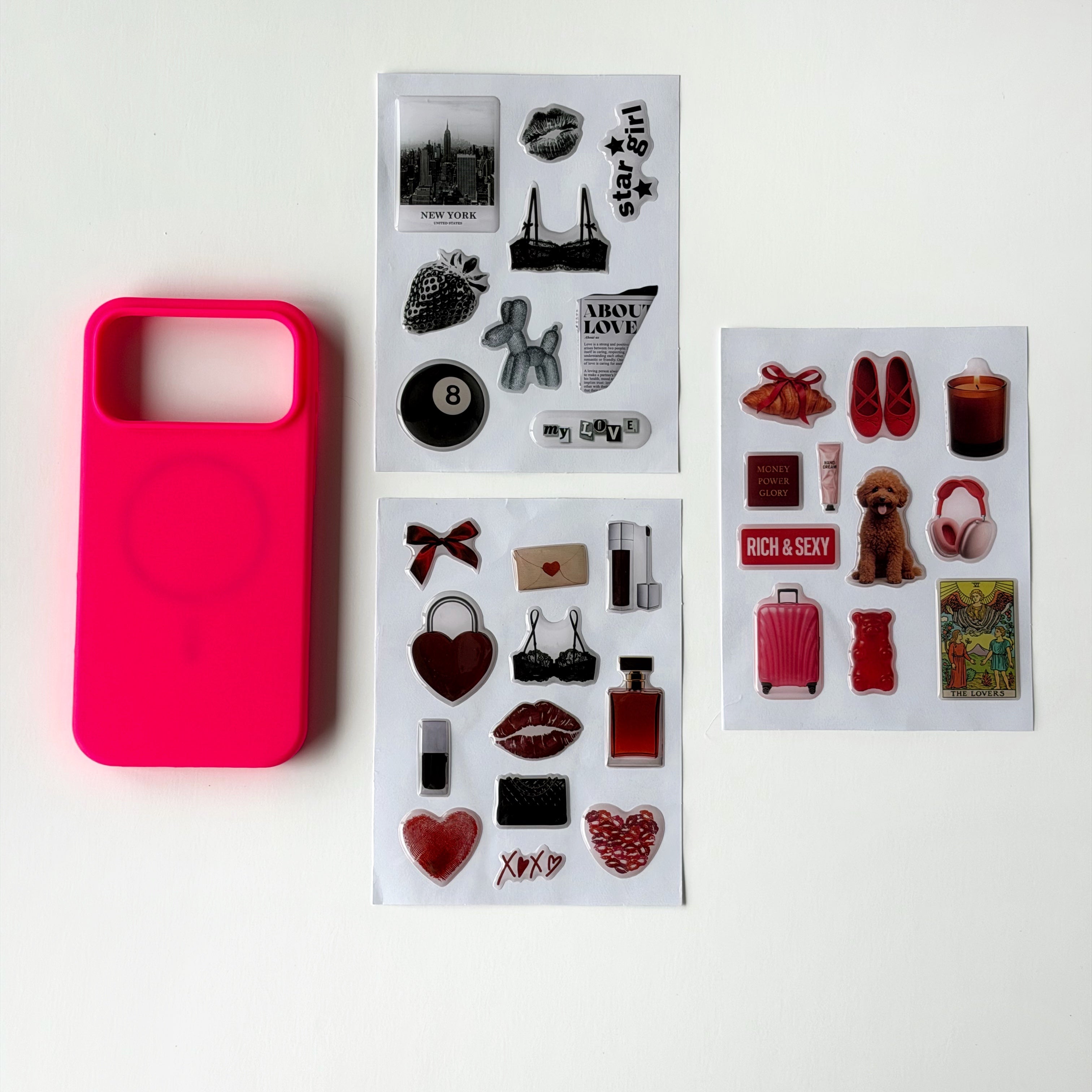 💖 Pink Case and Sticker Set