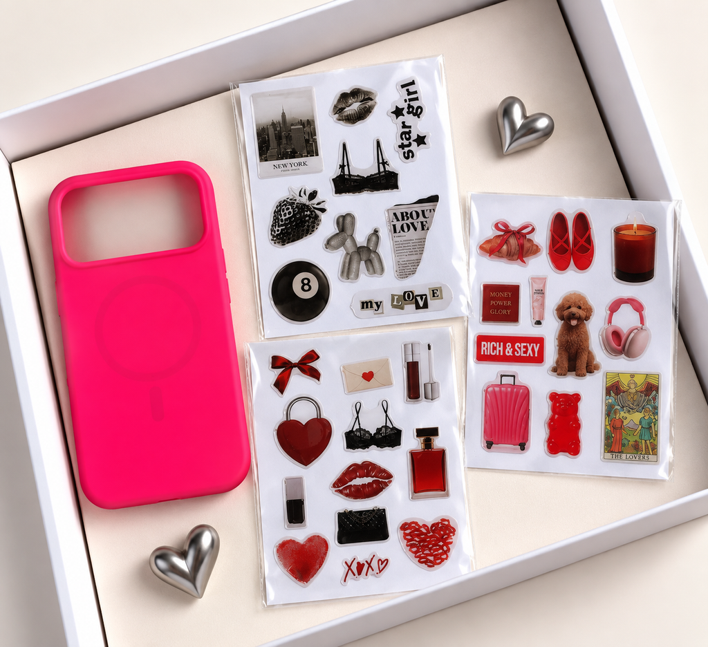 💖 Pink Case and Sticker Set